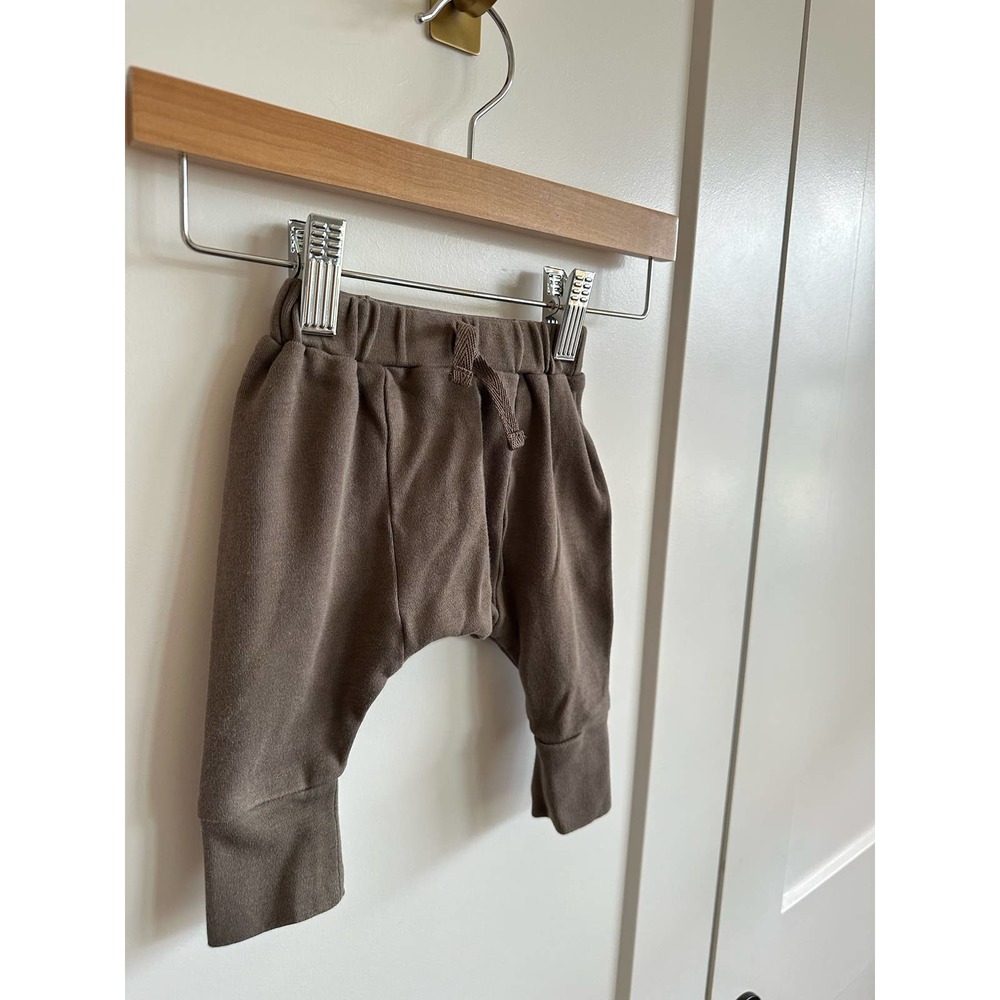 Kate Quinn Organic Cotton Brown Panda Pants Joggers - 3-6 Mo